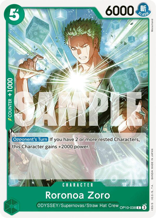 One Piece Card Game: Roronoa Zoro (038) card image