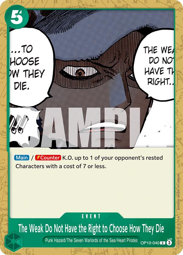 One Piece Card Game: The Weak Do Not Have the Right to Choose How They Die card image