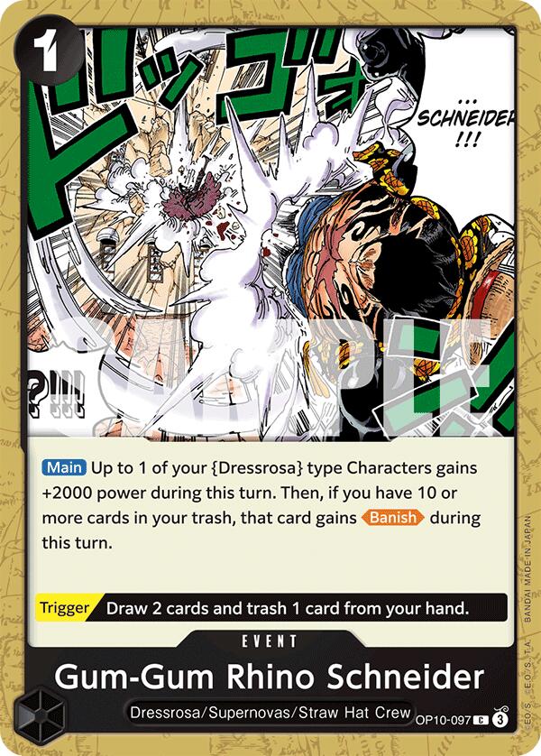One Piece Card Game: Gum-Gum Rhino Schneider card image