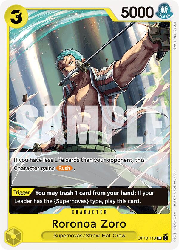 One Piece Card Game: Roronoa Zoro (113) card image