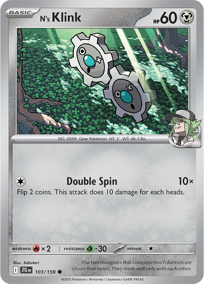 Pokemon: N's Klink card image