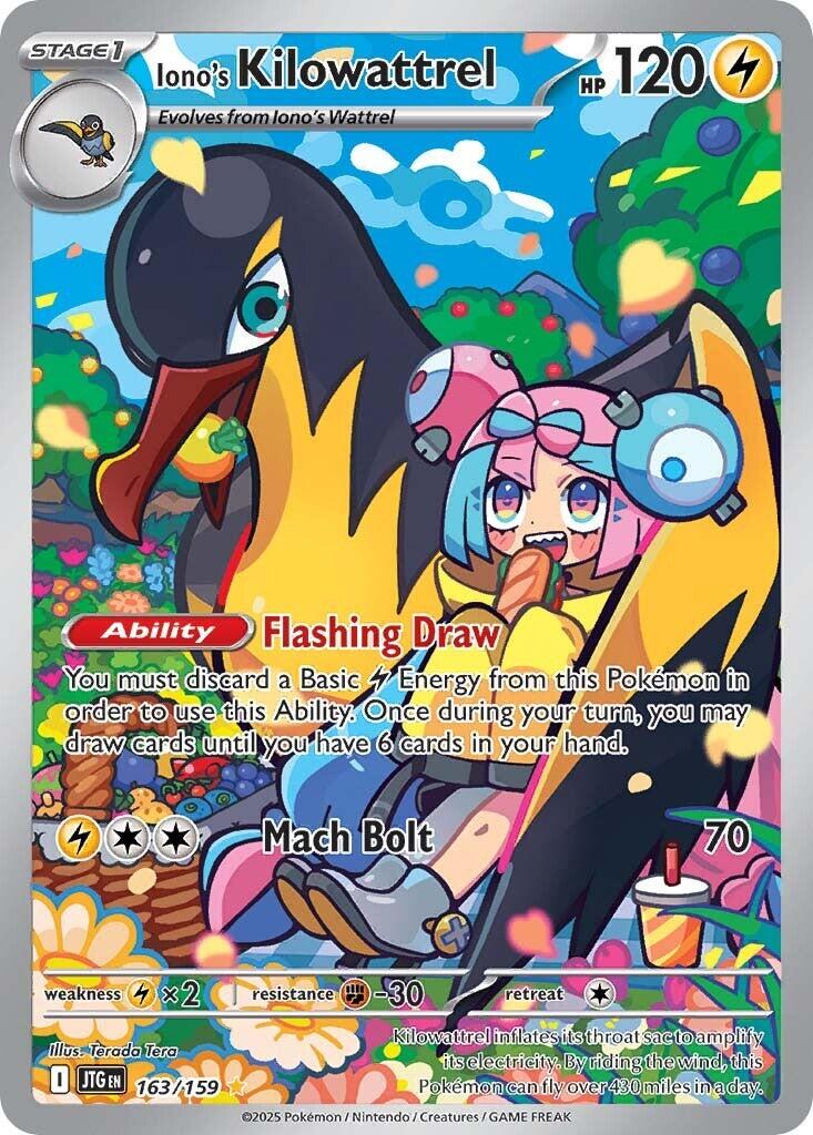 Pokemon: Iono's Kilowattrel - 163/159 card image