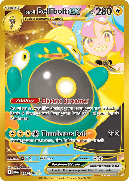 Pokemon: Iono's Bellibolt ex - 188/159 card image