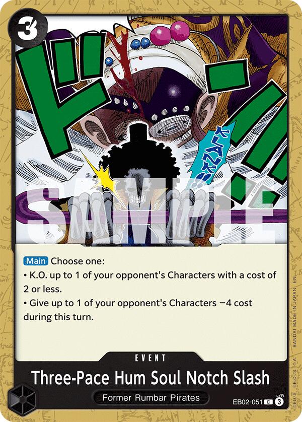 One Piece Card Game: Three-Pace Hum Soul Notch Slash card image