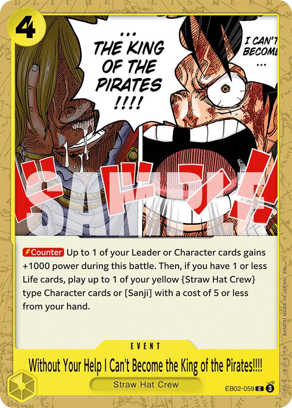 One Piece Card Game: Without Your Help I Can't Become the King of the Pirates!!!! card image