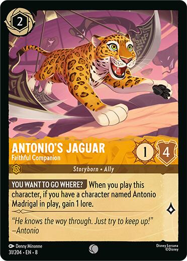Disney Lorcana: Antonio's Jaguar - Faithful Companion card image