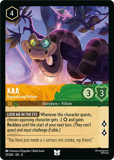 Disney Lorcana: Kaa - Hypnotizing Python card image