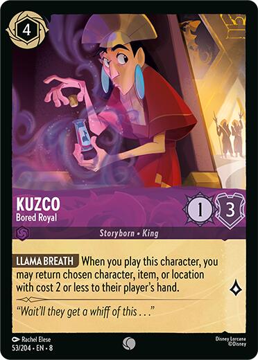 Disney Lorcana: Kuzco - Bored Royal card image