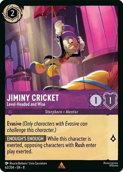 Disney Lorcana: Jiminy Cricket - Level-Headed and Wise card image