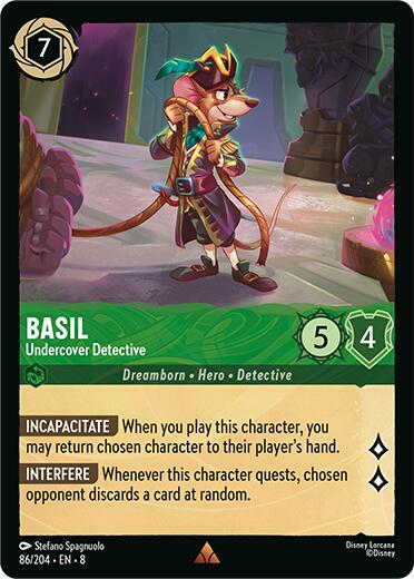 Disney Lorcana: Basil - Undercover Detective card image