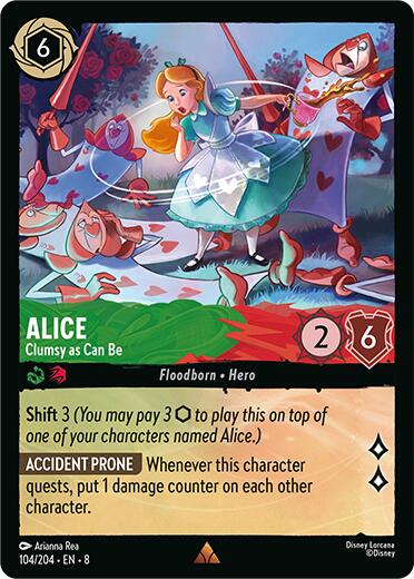 Disney Lorcana: Alice - Clumsy as Can Be card image