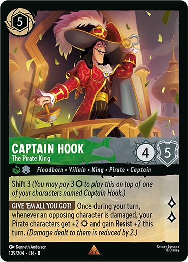 Disney Lorcana: Captain Hook - The Pirate King card image