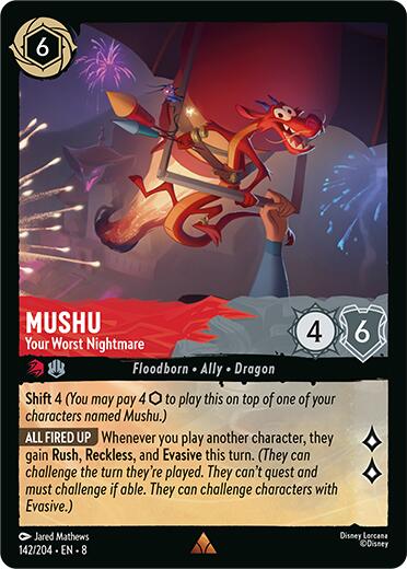 Disney Lorcana: Mushu - Your Worst Nightmare card image