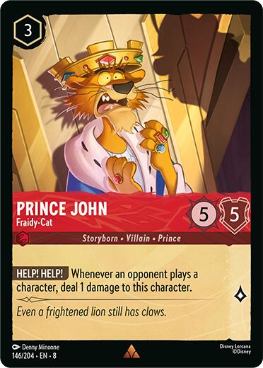 Disney Lorcana: Prince John - Fraidy-Cat card image