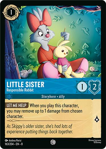 Disney Lorcana: Little Sister - Responsible Rabbit card image