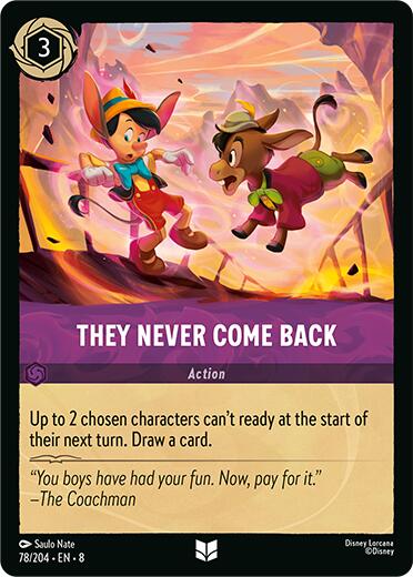 Disney Lorcana: They Never Come Back card image
