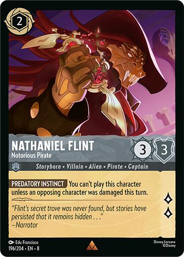 Disney Lorcana: Nathaniel Flint - Notorious Pirate card image