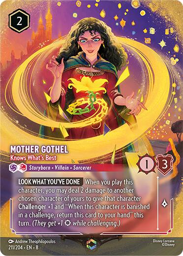 Disney Lorcana: Mother Gothel - Knows What's Best (Enchanted) card image