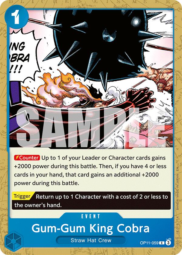 One Piece Card Game: Gum-Gum King Cobra card image