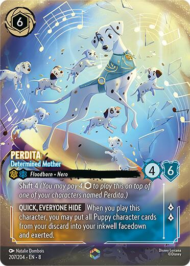 Disney Lorcana: Perdita - Determined Mother (Enchanted) card image
