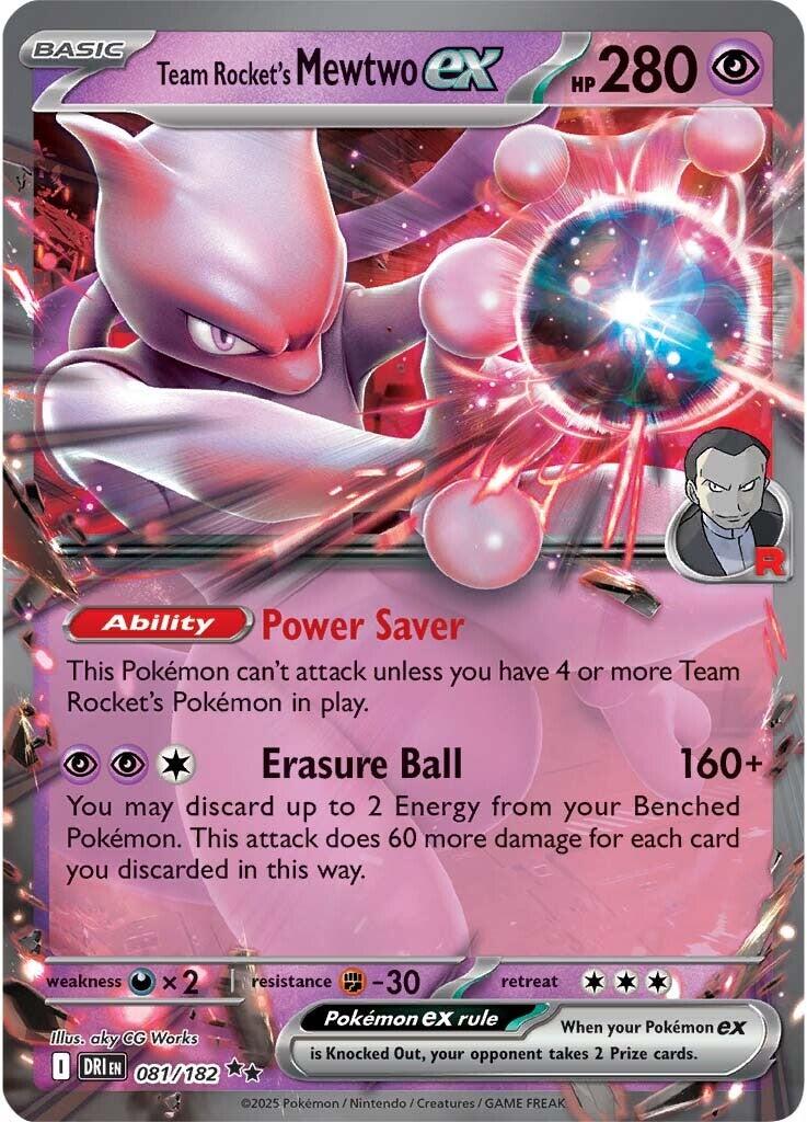 Pokemon: Team Rocket's Mewtwo ex - 081/182 card image