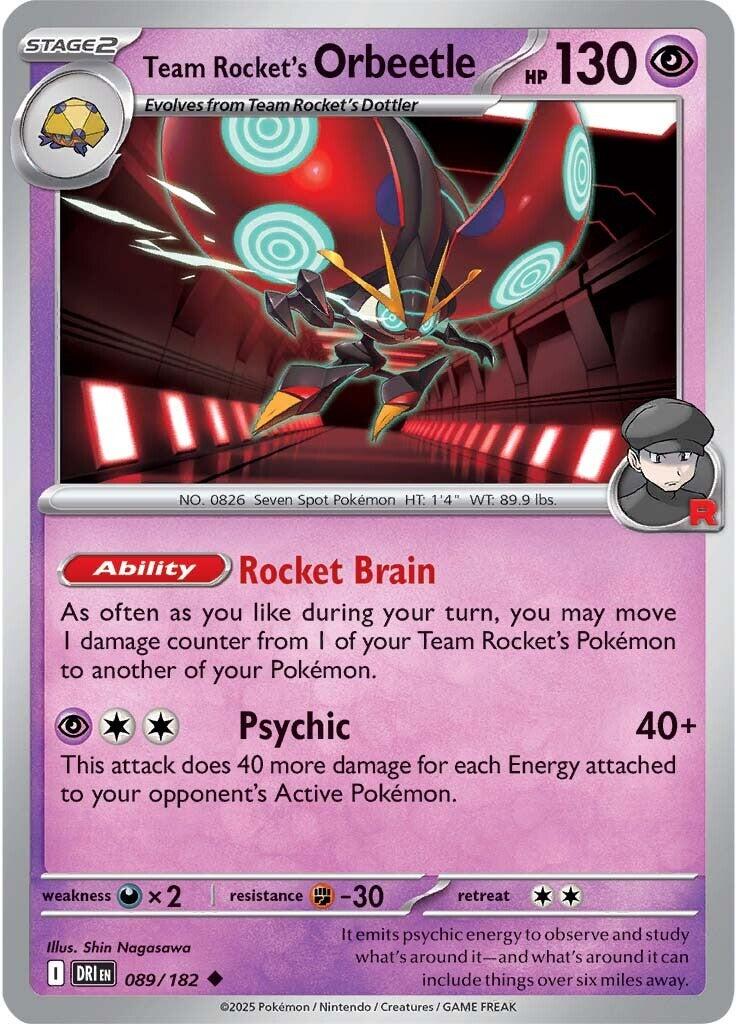 Pokemon: Team Rocket's Orbeetle - 089/182 card image