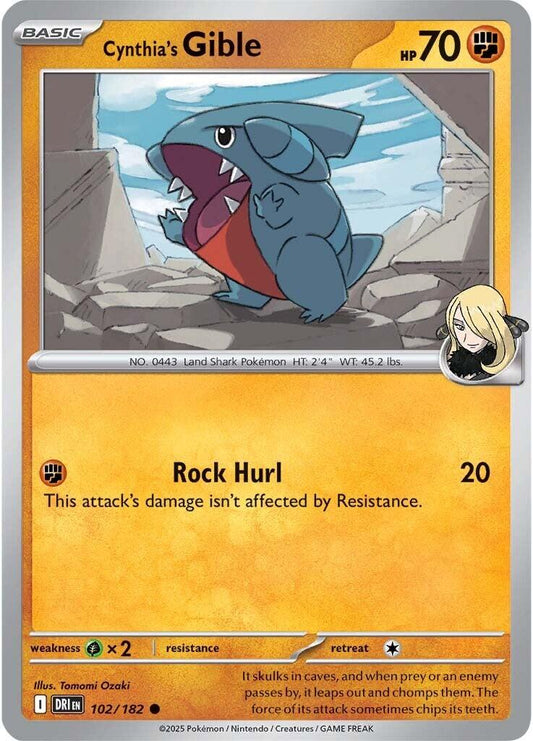 Pokemon: Cynthia's Gible card image