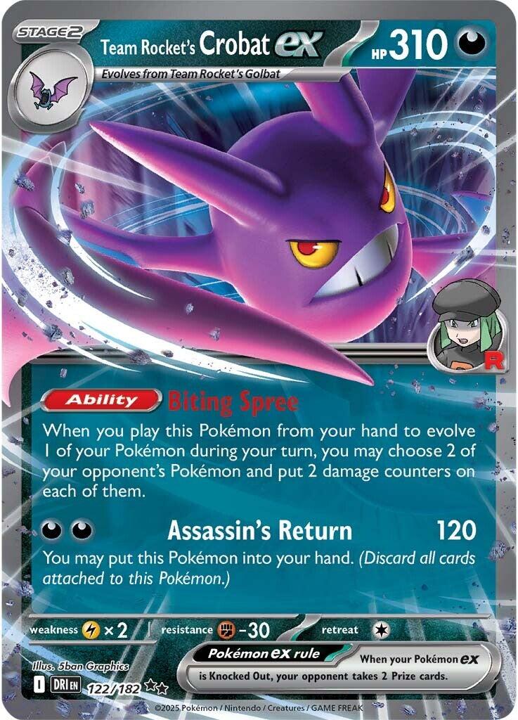 Pokemon: Team Rocket's Crobat ex - 122/182 card image