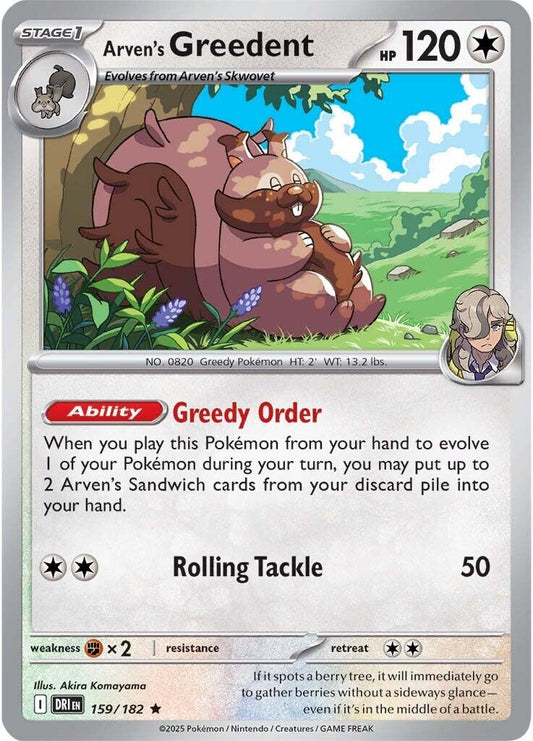 Pokemon: Arven's Greedent - 159/182 card image