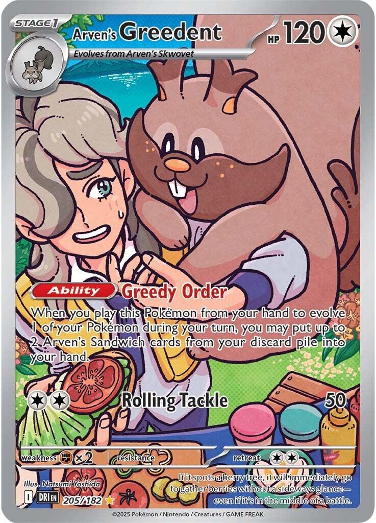 Pokemon: Arven's Greedent - 205/182 card image