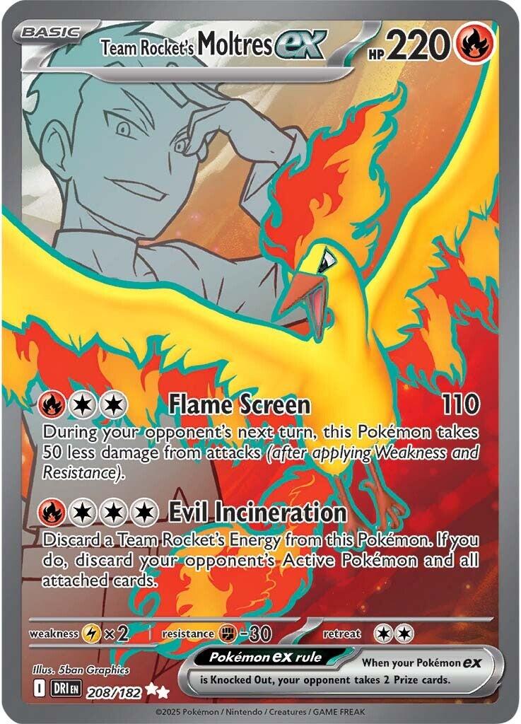 Pokemon: Team Rocket's Moltres ex - 208/182 card image