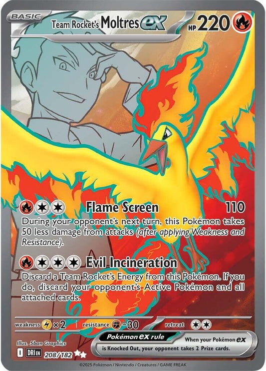 Pokemon: Team Rocket's Moltres ex - 208/182 card image