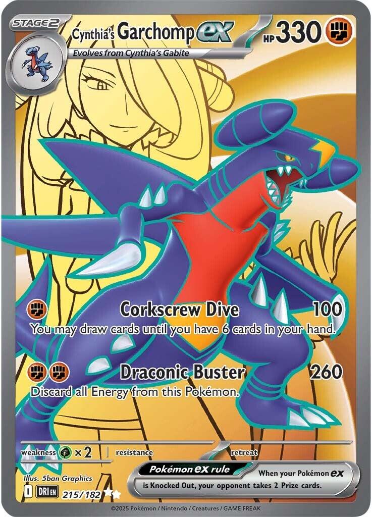 Pokemon: Cynthia's Garchomp ex - 215/182 card image