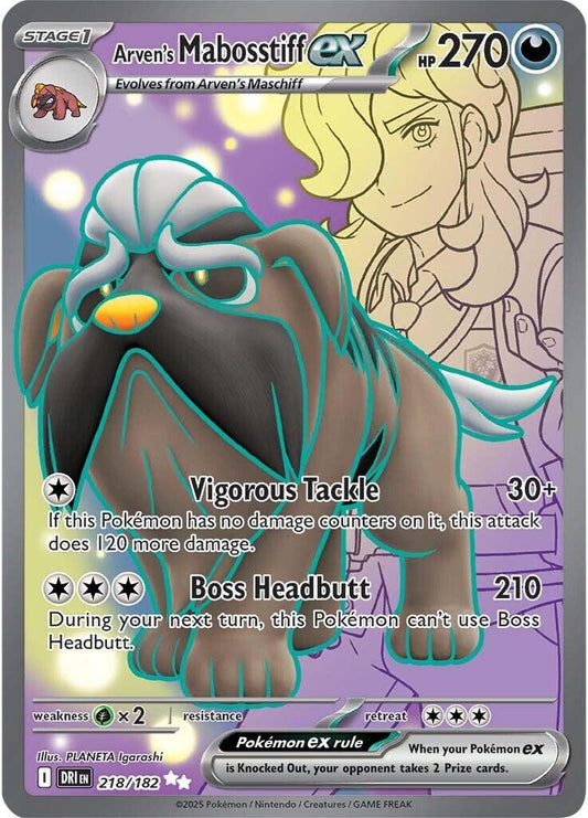 Pokemon: Arven's Mabosstiff ex - 218/182 card image