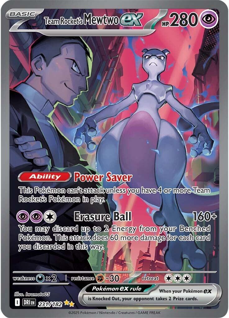 Pokemon: Team Rocket's Mewtwo ex - 231/182 card image