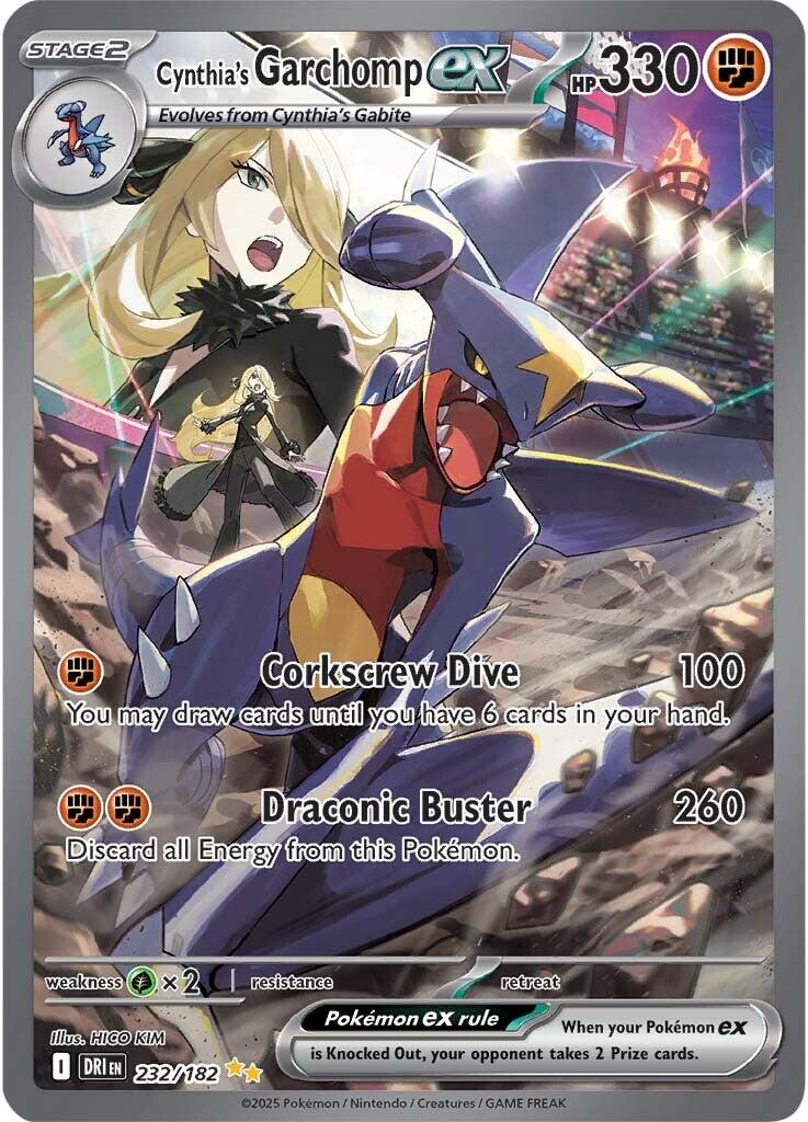 Pokemon: Cynthia's Garchomp ex - 232/182 card image