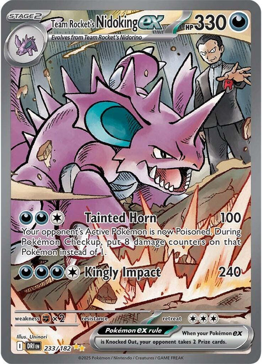 Pokemon: Team Rocket's Nidoking ex - 233/182 card image