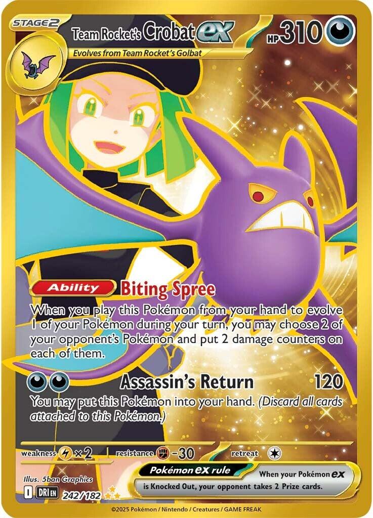 Pokemon: Team Rocket's Crobat ex - 242/182 card image