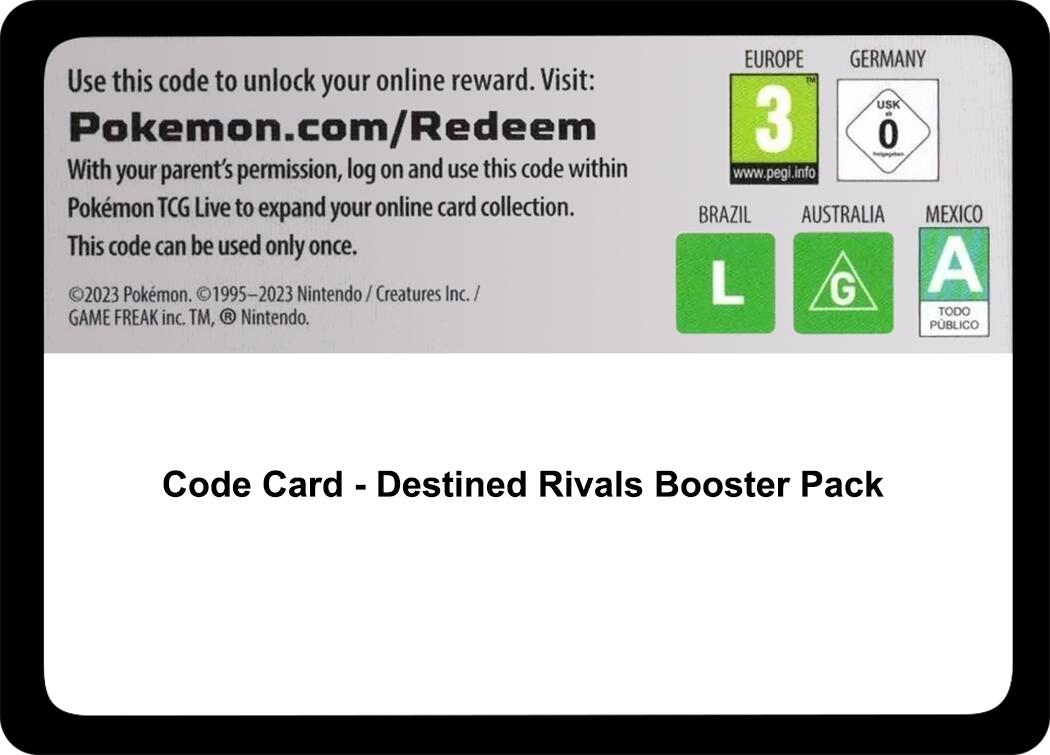 Pokemon: Code Card - Destined Rivals Booster Pack card image