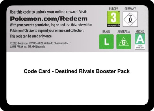 Pokemon: Code Card - Destined Rivals Booster Pack card image