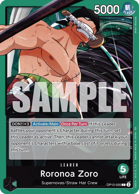 One Piece Card Game: Roronoa Zoro (020) card image