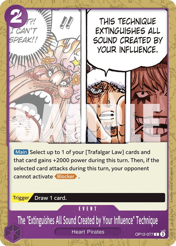 One Piece Card Game: The "Extinguishes All Sound Created by Your Influence" Technique card image