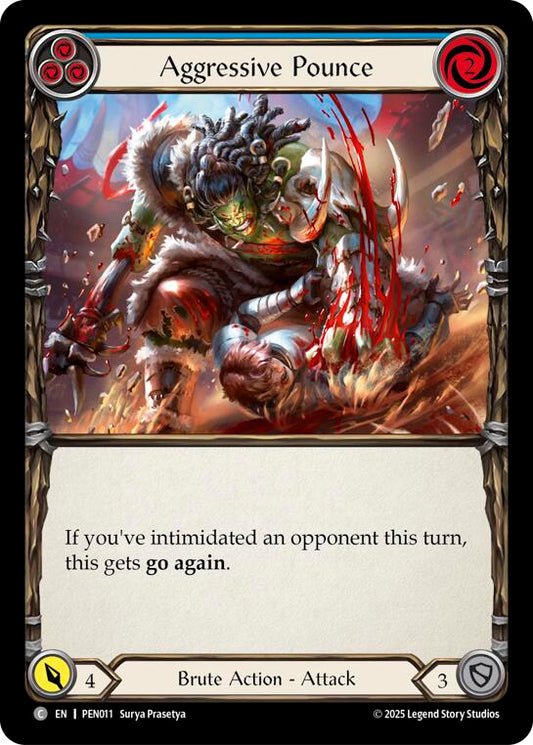 Flesh and Blood TCG: Aggressive Pounce (Blue) card image