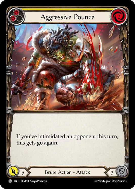 Flesh and Blood TCG: Aggressive Pounce (Yellow) card image