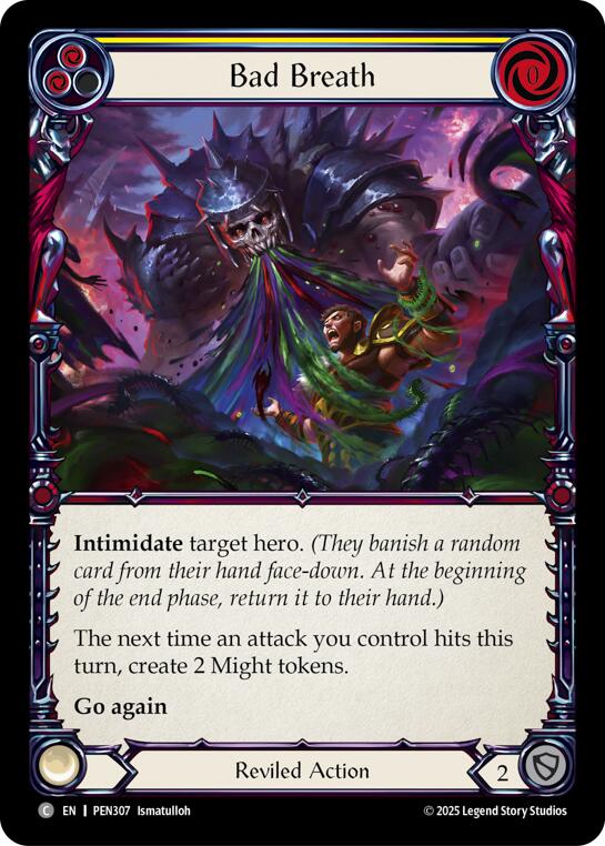Flesh and Blood TCG: Bad Breath (Yellow) card image