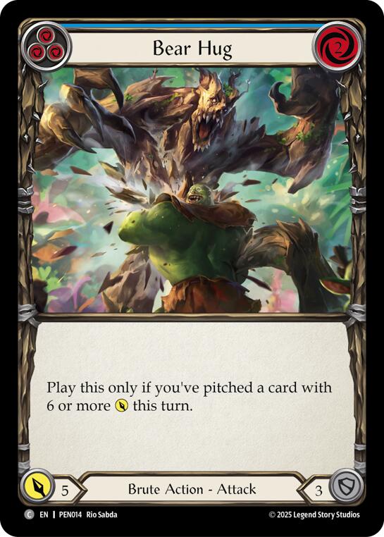 Flesh and Blood TCG: Bear Hug (Blue) card image