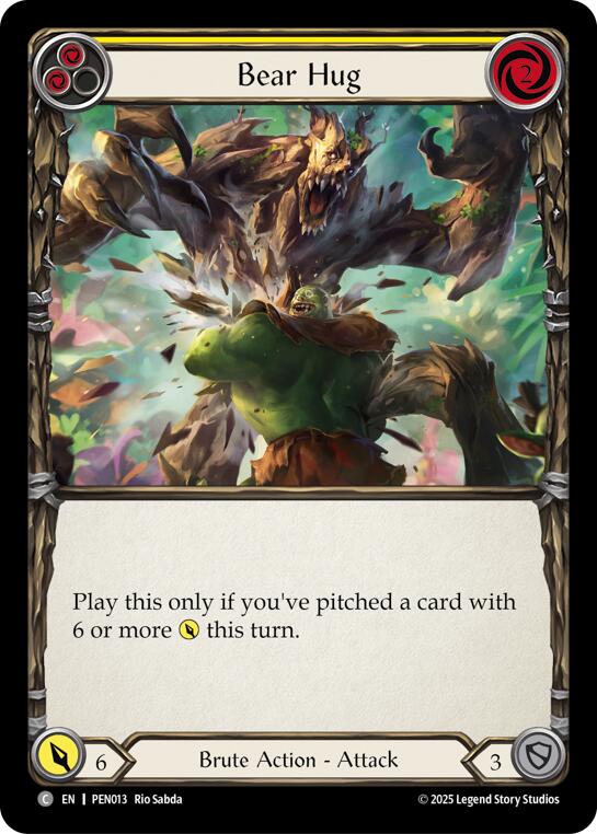 Flesh and Blood TCG: Bear Hug (Yellow) card image