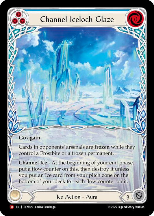Flesh and Blood TCG: Channel Iceloch Glaze (Blue) (Extended Art) card image