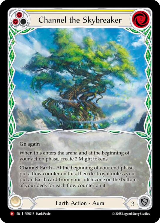 Flesh and Blood TCG: Channel The Skybreaker (Yellow) (Extended Art) card image
