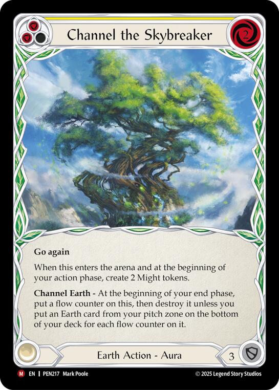Flesh and Blood TCG: Channel The Skybreaker (Yellow) card image